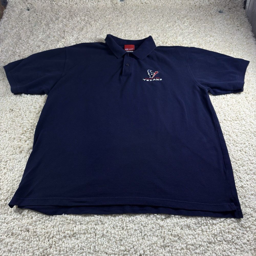 Reebox Polo Shirt Houston Texans Mens Size XL Navy Blue